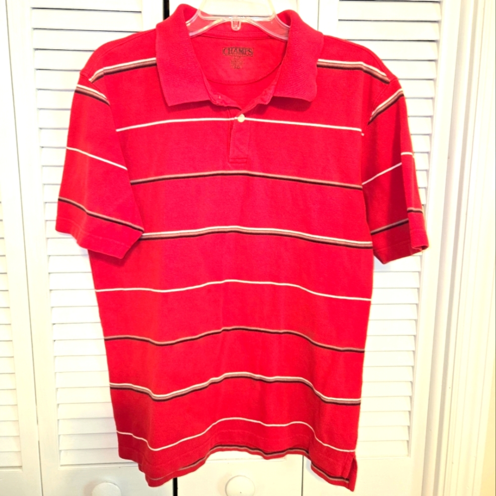Champs Sports Men's L Striped Polo Style Shirt